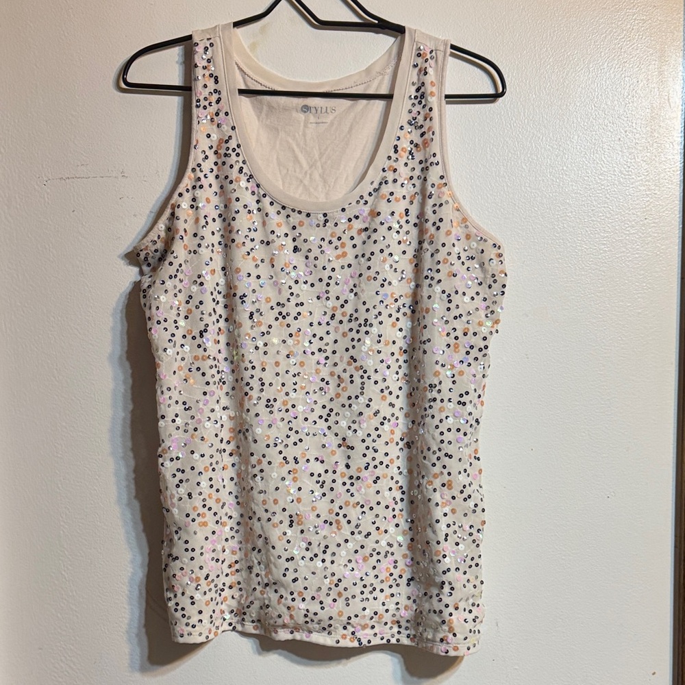 STYLUS Multicolor Sequin Tank Top